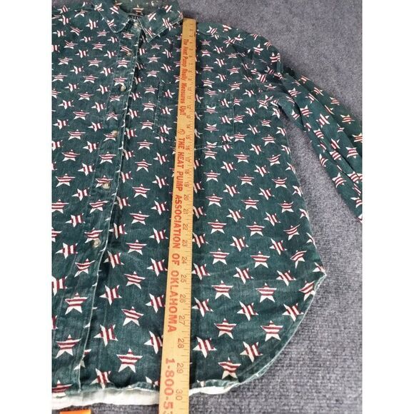 Vintage Quizz New York Button Up Men Sz L All Over‎ Print Stars Workwear - Picture 3 of 6